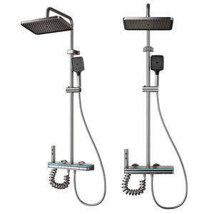 Conjunto de Ducha S12-2, Ducha de Lluvia Rectangular, Temperatura Constante, Iluminación Ambiental, Posición Oculta, Prevención de Corrosión para el Hogar - Product Image 1