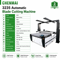 Cutter à couteau vibrant entièrement automatique Shandong Chenmai 3235 avec grande vision pour la découpe de patrons de vêtements de mode