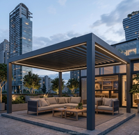 Pergola motorisée de luxe 6x3m, toit à lames en aluminium, gazebo de jardin, patio, imperméable, écologique, moderne, vente directe d'usine