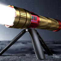 Lampe torche multifonctionnelle zoomable, lumière puissante pour l'extérieur, camping, longue autonomie, laser blanc haute puissance, longue portée