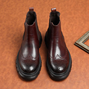 Nouvelles Bottes Chelsea en Cuir Véritable pour Hommes, Très Populaires, Tendance et à la Mode, Marque Célèbre, Chaussures Casual - Product Image 5