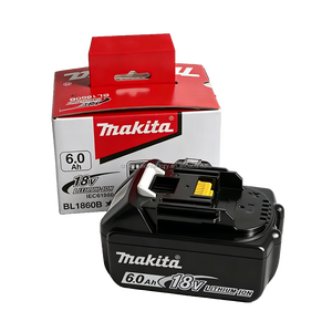 Batteria Makita BL1860B 18V 6.0Ah LXT agli ioni di litio ad alta capacità 108Wh con indicatore LED e ricarica rapida per utensili elettrici a batteria da 18V - Product Image 1
