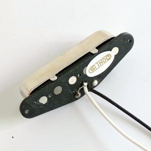 Micro de guitare vintage Alnico 2 à bobine simple pour manche, avec aimant à tige, couvercle en laiton, couleur <span class=keywords><strong>chrome</strong></span>/nickel, bobines en fibre plastique, fait main - Product Image 6