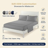 Ensemble de draps de luxe 4 pièces pour lit king-size, 100 % coton, motif uni, technique tricotée, 200 fils, doux pour la peau, idéal pour la maison, l'hôtel et l'hôpital