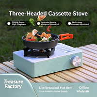 Réchaud à gaz portable pliable pour le camping, compatible butane/propane, ensemble de cuisson extérieur toutes saisons