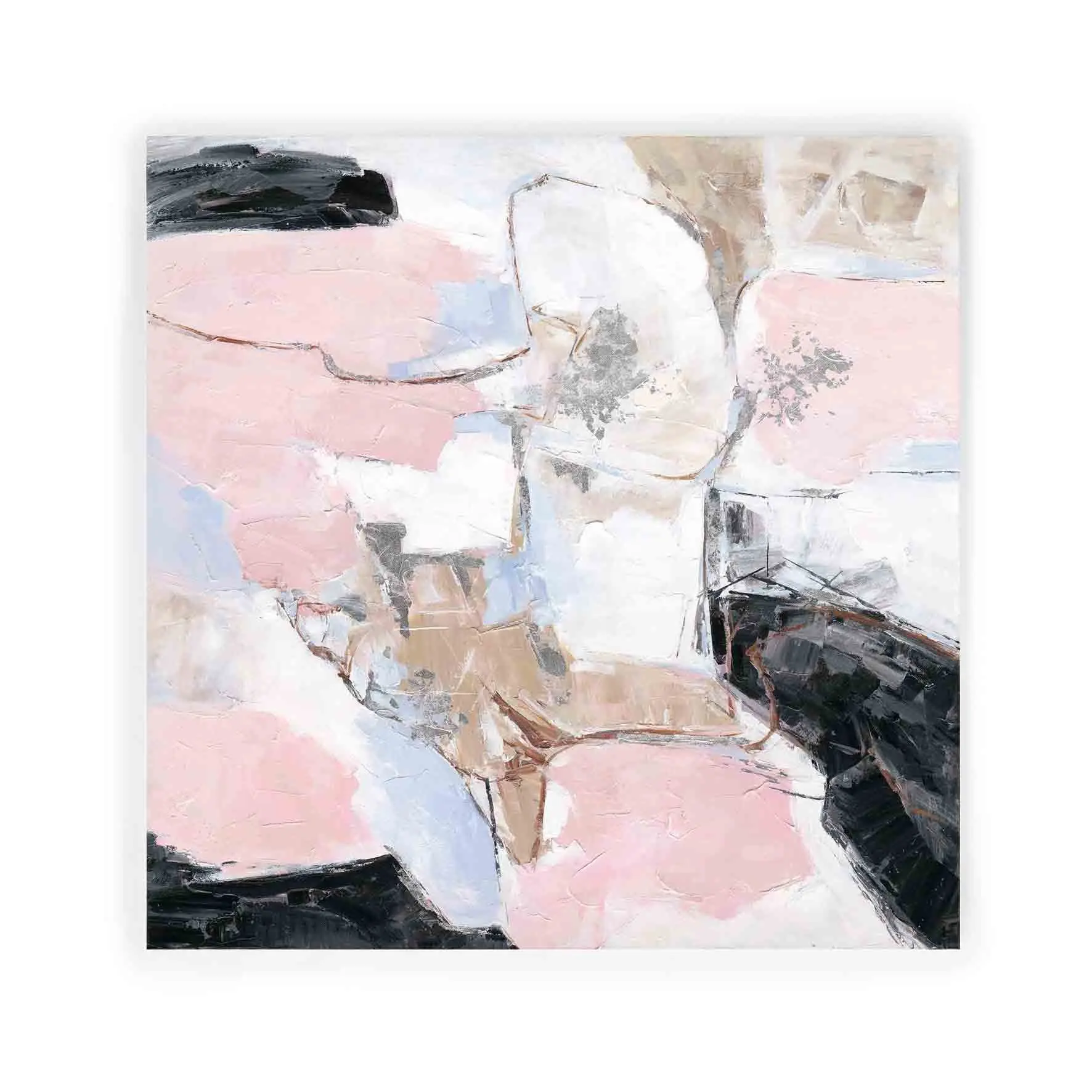 Artree Mooie Abstracte Met Roze Hoge Kwaliteit Decoratieve Met Frame Wall Art 100X100 Olieverfschilderijen Op Canvas