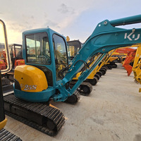 Mini-excavatrice compacte sur chenilles d'occasion KUBOTA U25 de 2,5 tonnes, d'origine japonaise, machine d'occasion à vendre avec certification EPA et CE