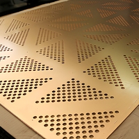 Grille tissée décorative perforée en laiton, cuivre et bronze phosphoreux ultra-mince, brillante, taille personnalisée, vente en gros d'usine