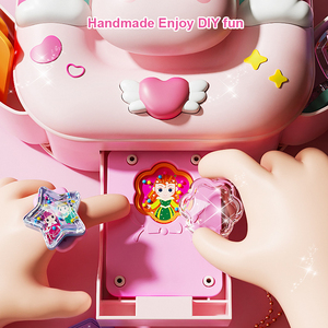 JinYing Creative DIY Cute Pink Handmade Princess Rabbit Magic <b>Box</b> Kids Magic <b>Toys</b> Girl Backpack Kit - Product Image 4