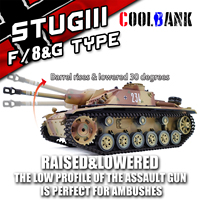 COOLBANK Édition Collector 1:16 StuG III Ausf.F8 Char RC modifié personnalisé avec radio 2,4 GHz, char allemand de la Seconde Guerre mondiale, pour les amateurs avancés