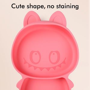 Ensemble de vaisselle pour bébé en silicone de qualité alimentaire sans BPA, assiette à ventouse, bol, bavoir, tasse pour tout-petits - Product Image 3