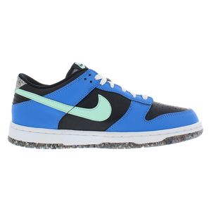 รองเท้ากีฬา Nike Dunk Low SE เด็กหญิงรองเท้าผ้าใบลำลองสีดำ/น้ำเงินลายโลโก้เด็กของแท้100% - Product Image 3