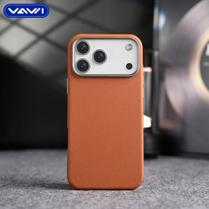 VAWI V-L06 простой кожаный магнитный чехол для телефона оптом для <span class=keywords><strong>iPhone</strong></span> 17 хит продаж кожаный чехол для <span class=keywords><strong>iPhone</strong></span> 13 14 15 16 17 Pro Max - Product Image 1