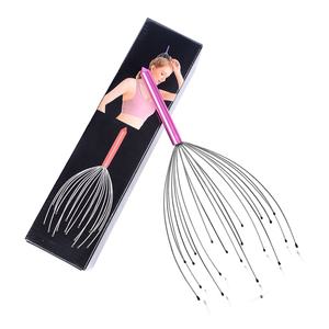 Caja de color 20 garras masajeador de cabeza pulpo relajarse cabello cuero cabelludo cabeza rascador masajeador Manual herramienta masajeador de cabeza de Metal - Product Image 2
