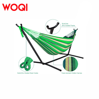 Hamac double en coton portable WOQI, installation facile, longue durée de vie, offre un confort optimal