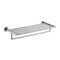 Ensemble d'accessoires de salle de bain en acier inoxydable 304 à fixation murale, sans perçage, avec étagère à serviettes, porte-brosse WC et porte-rouleau de papier toilette, kit de quincaillerie de salle de bain