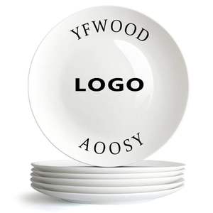 Platos de porcelana fina blanca con borde dorado, vajilla de lujo para decoración de bodas en hoteles. - Product Image 3