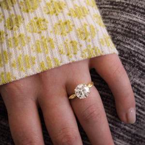 Anillo de Compromiso Romántico de Oro con Diamantes Brillantes, Estilo Clásico, Anillo de Propuesta de Matrimonio, Regalo de Joyería para Mujer - Product Image 2