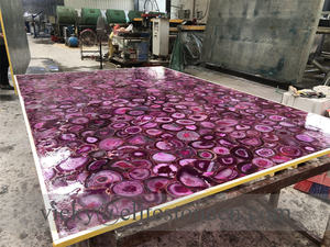 Dalles de pierre onyx rose, pierres semi-précieuses roses, carreaux pour décoration intérieure - Product Image 5