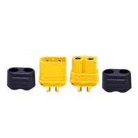 10 paires de connecteurs mâles et femelles Amass XT60H XT60H-F XT60H-M, connecteurs à balle XT60H XT60 avec capuchon et gaine de protection noire