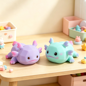 Juguete Antiestrés Kawaii de Axolotl, Material PU Suave, Juguete Portátil para Aliviar el Estrés, para Uso Promocional, Logotipo/Color/Tamaño Personalizables - Product Image 3