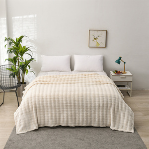 Bán Buôn Sang Trọng Vua Kích Thước Sang Trọng Ném Chăn Chất Lượng Cao Máy Có Thể Giặt Polyester Dệt Kim Giường Ném Cho Mùa Đông Ấm Áp - Product Image 4