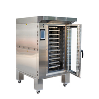 Four à convection électrique commercial en acier inoxydable à circulation d'air chaud, four rotatif à plateaux pour boulangerie, cuisson du pain, des pizzas et des pâtisseries
