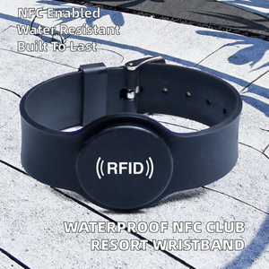 Bracelet personnalisé étanche et résistant aux intempéries pour club, complexe hôtelier, gestion de la adhérence SPA, en caoutchouc NFC NTAG213 RFID 13.56MHz pour l'accès - Product Image 2