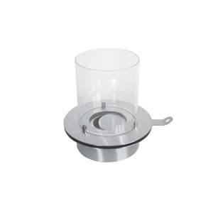 DIVINA FIRE Brûleur rond avec verre pour cheminée au bioéthanol biocamino inox 3 lt Dia.35cm made in italy cheminées - Product Image 2