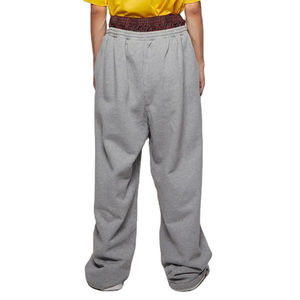 Pantalones de chándal con logotipo personalizado para hombre, pantalones de chándal con lavado ácido al sol desteñidos, de felpa francesa, 100% algodón, cintura elástica, pantalones de pierna ancha, pantalones de gran tamaño - Product Image 3