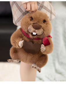 Nuevo Peluche de <span class=keywords><strong>Marmota</strong></span>, Juguete de Peluche con Relleno de Algodón PP, <span class=keywords><strong>Castor</strong></span> Realista, Regalo de Cumpleaños para Niños - Product Image 6