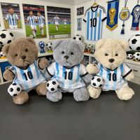 Neuer Fußball-Teddybär mit Gelenken, Plüschtier mit PP-Baumwollfüllung, Kindergeschenk für 8-13 Jahre, 11-30cm Größe