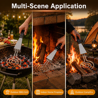 Allumeur électrique à charbon de bois à allumage rapide et commande mécanique 700W en acier inoxydable pour barbecue et grill