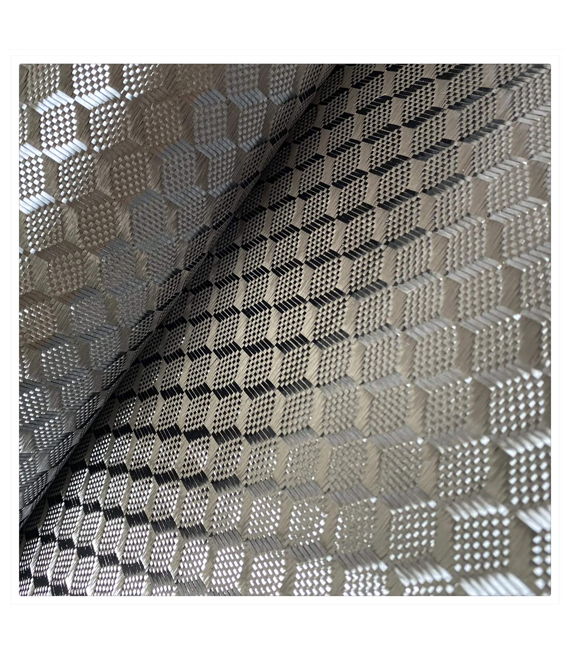 Carbon Fiber Cloth Fabric 3D Pure Special Effect Three-dimensional 240g Carton Box Jacquard Fabric Woven Auto Car Black Color