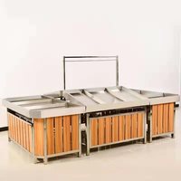 Supermarkt Winkel Metalen Display Rekken Gondel Planken Fruit Pallets Boeken Wijn Groente Planken