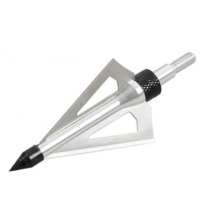 <strong>Hunting</strong> Arrowhead <strong>Compound</strong> <strong>Bow</strong> and Arrow Point Archery Arrows 100 Grain Practice 3 Fixed Blade Arrow Broadheads - Product Image 1