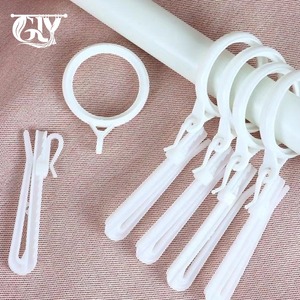 Ensemble de <span class=keywords><strong>crochets</strong></span> de <span class=keywords><strong>rail</strong></span> en plastique blanc POM, <span class=keywords><strong>crochets</strong></span> de rideau en plastique avec ajusteur durable - Blanc - Product Image 6