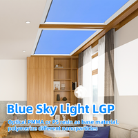 Nouveau Style Bleu Ciel Lumière Lgp Feuille Conception Personnalisée Feuilles Acryliques Clair Led Lumière Guide Panneau Acrylique Lgp Pmma