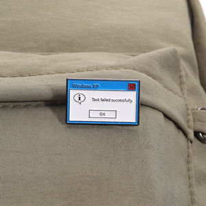 任务失败成功搪瓷别针复古电脑错误信息胸针徽章饰品礼品朋友批发 - Product Image 3