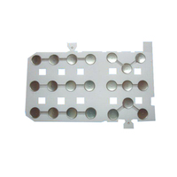 Mélange Échantillon gratuit Éclairage Télécommande Clavier Rond et Oblong Double Couche Blanc PET Avec Adhésif Métal Dome Array