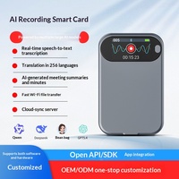 Enregistreur vocal IA A3 contrôlé par application avec traduction en temps réel voix-texte via ChatGPT, format audio WAV pour conférences et réunions