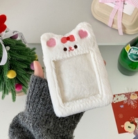 Étui pour cartes en polyester à motif de dessin animé pour étudiants et appareil photo Polaroid, housse de protection étanche de 3 pouces de long