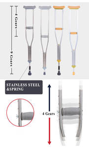 Cannelures sous bras en acier inoxydable, mm, contrôle des chocs à ressort, offre spéciale - Product Image 6