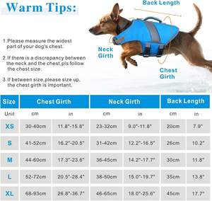 Qicustom özel köpek can yeleği yüksek flotasyon yansıtıcı köpek kurtarma yüzen yelek <span class=keywords><strong>Pet</strong></span> can yeleği mayo küçük orta büyük köpek - Product Image 2