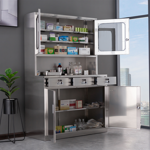 <span class=keywords><strong>Armoire</strong></span> médicale en acier inoxydable 304 à 3 tiroirs, design moderne, stockage dentaire, dépôt d'implant, <span class=keywords><strong>pharmacie</strong></span> modulaire pour meubles d'hôpitaux - Product Image 3