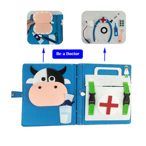 Montessori หนังสือสำหรับเด็กวัยหัดเดิน10หน้ารู้สึกหนังสือแพทย์ที่เงียบสงบรู้สึกว่าไม่ว่างสำหรับเด็กการศึกษาผ้าของเล่น - Product Image 6