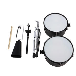 Timbales et clochettes en métal durables de qualité supérieure avec support, ensemble de tambours de <span class=keywords><strong>samba</strong></span> 13 pouces 14 pouces, <span class=keywords><strong>percussion</strong></span> latine - Product Image 4