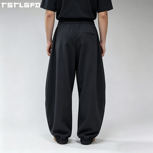 Cut And Sew Balloon Sweatpants Heavyweight French Terry Baggy Oversized Streetwear Elastic Cuff Joggers Wholesale Bulk - Product Image 2