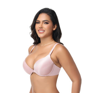 Conjunto de lencería de San Valentín de alta gama, sin costuras, convertible, con copa 3/4 y tanga, tallas 70B-90B, de spandex/poliéster, con aros y efecto push-up, talla grande. - Product Image 3