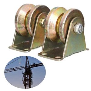 Roulettes de <span class=keywords><strong>porte</strong></span> <span class=keywords><strong>coulissante</strong></span> en V miniatures, en acier durable avec support, accessoires de roue portables de remplacement, résistantes à l'usure et épaisses - Product Image 3